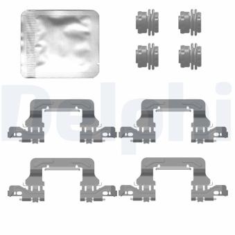 Kit d'accessoires, plaquette de frein à disque DELPHI LX0778 pour TOYOTA DYNA 45 TFSI Mild Hybrid quattro - 265cv