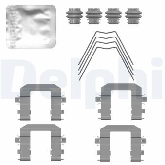 Kit d'accessoires, plaquette de frein à disque DELPHI LX0779 pour HYUNDAI KONA 1.6 CRDi Hybrid 48V - 136cv