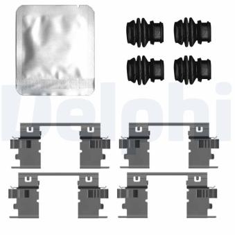 Kit d'accessoires, plaquette de frein à disque DELPHI LX0799 pour MITSUBISHI ECLIPSE CROSS 2.2 DiD 4WD - 148cv