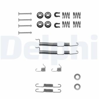 Kit d'accessoires, mâchoire de frein DELPHI LY1240 pour OPEL ASTRA 1.2 - 54cv
