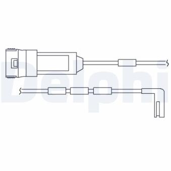 Kit de contact avertisseur, usure des plaquettes de freins DELPHI LZ0125