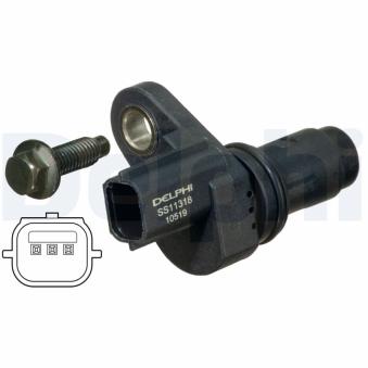 Capteur d'angle, vilebrequin DELPHI SS11318 pour SAAB 93 2.0 T - 220cv