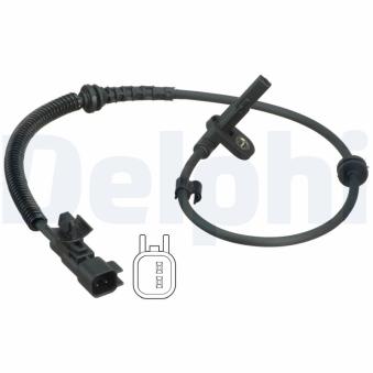 Capteur, vitesse de roue DELPHI SS20362 pour CHEVROLET AVEO 1.4 - 101cv