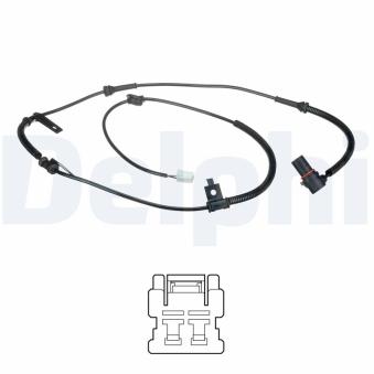 Capteur, vitesse de roue DELPHI SS20637 pour KIA SORENTO 2.5 CRDi - 140cv