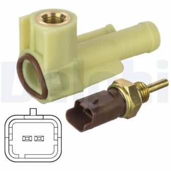 Sonde de température, liquide de refroidissement DELPHI TS10472 pour LANCIA YPSILON 1.4 - 95cv
