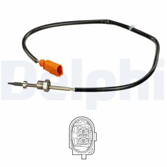 Capteur, température des gaz DELPHI TS30164 pour FORD KUGA 1.6 TDI - 110cv