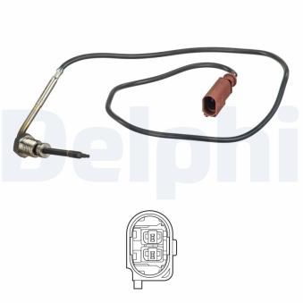 Capteur, température des gaz DELPHI TS30177 pour VOLKSWAGEN CRAFTER 2.5 TDI - 109cv