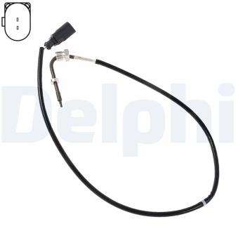 Capteur, température des gaz DELPHI TS30317-12B1 pour FORD KUGA 1.6 TDI - 110cv