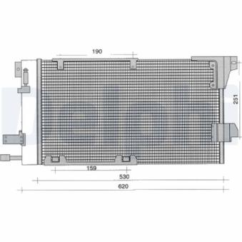 Condenseur, climatisation DELPHI TSP0225196 pour OPEL ASTRA 1.6 16V - 103cv