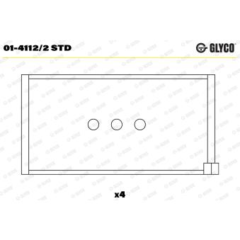 Coussinet de bielle GLYCO 01-4112/2 STD