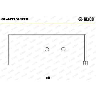 Coussinet de bielle GLYCO 01-4171/4 STD