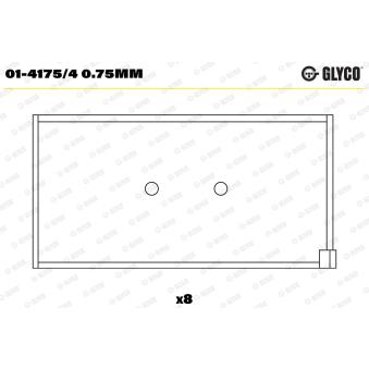 Coussinet de bielle GLYCO 01-4175/4 0.75mm
