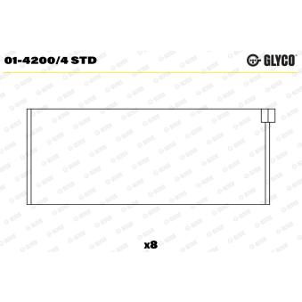 Coussinet de bielle GLYCO 01-4200/4 STD pour AUDI A5 1.9 D - 70cv