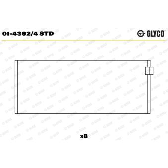 Coussinet de bielle GLYCO 01-4362/4 STD