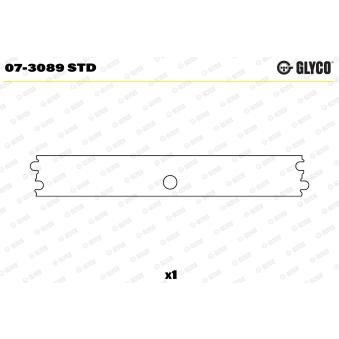 Douille, culbuteur GLYCO [07-3089 STD]