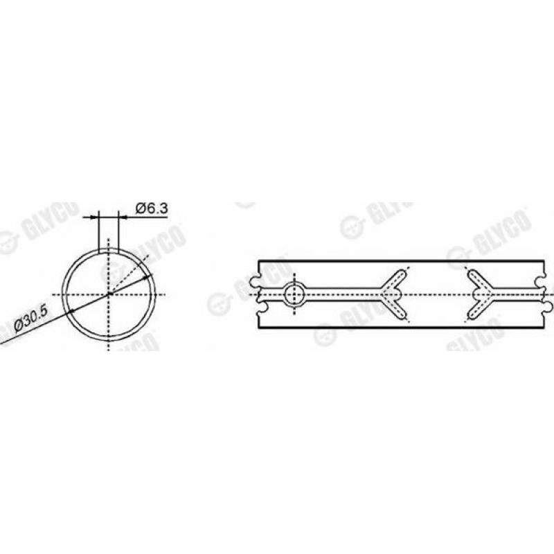 Coussinet de palier, bielle GLYCO 55-3635 SEMI - Visuel 1