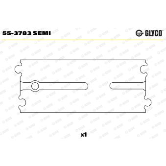Coussinet de palier, bielle GLYCO 55-3783 SEMI