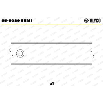 Coussinet de palier, bielle GLYCO 55-5089 SEMI pour RENAULT ESPACE 2.0 Blue dCi 200 - 200cv