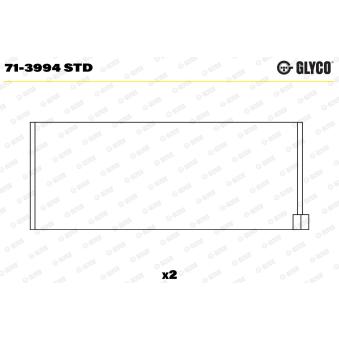 Coussinet de bielle GLYCO [71-3994 STD]