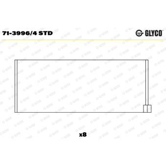Coussinet de bielle GLYCO [71-3996/4 STD]