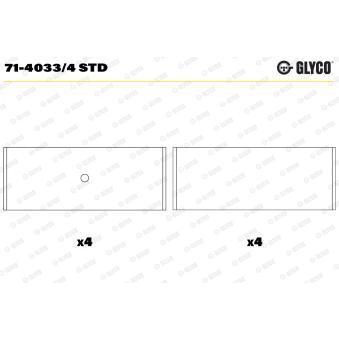 Coussinet de bielle GLYCO [71-4033/4 STD]