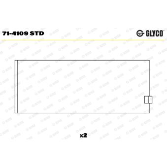 Coussinet de bielle GLYCO 71-4109 STD