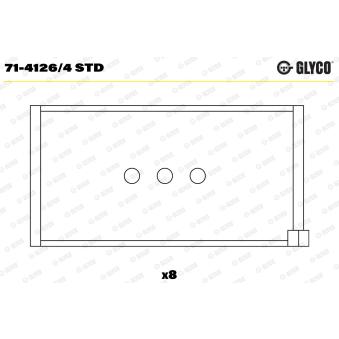 Coussinet de bielle GLYCO 71-4126/4 STD
