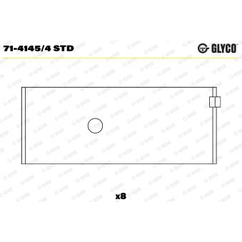 Coussinet de bielle GLYCO 71-4145/4 STD