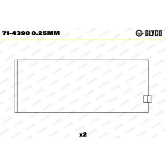 Coussinet de bielle GLYCO OEM 1907773