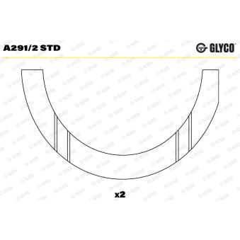 Rondelle d'écartement, vilebrequin GLYCO [A291/2 STD]