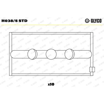 Coussinet de vilebrequin GLYCO [H038/5 STD]