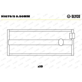 Coussinet de vilebrequin GLYCO H1079/5 0.50mm