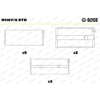 Coussinet de vilebrequin GLYCO H1107/5 STD