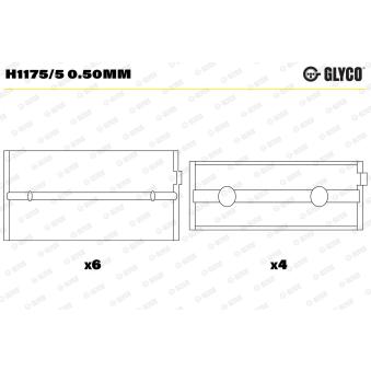 Coussinet de vilebrequin GLYCO OEM 1901252
