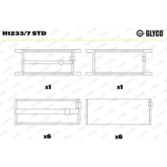 Coussinet de vilebrequin GLYCO [H1233/7 STD]