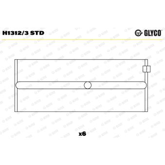 Coussinet de vilebrequin GLYCO OEM 8G2391