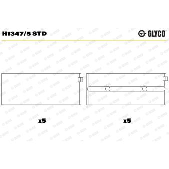 Coussinet de vilebrequin GLYCO H1347/5 STD