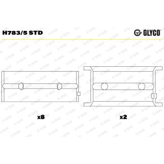 Coussinet de vilebrequin GLYCO OEM 419588