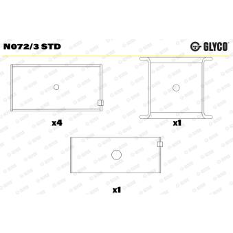 Support d'arbre à came GLYCO N072/3 STD Support d'arbre à came GLYCO N072/3 STD