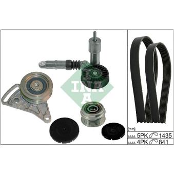 Jeu de courroies trapézoïdales à nervures INA OEM 038903119M Jeu de courroies trapézoïdales à nervures INA OEM 038903119M