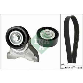 Jeu de courroies trapézoïdales à nervures INA [529 0007 10]