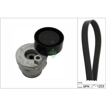 Jeu de courroies trapézoïdales à nervures INA OEM 117203694R