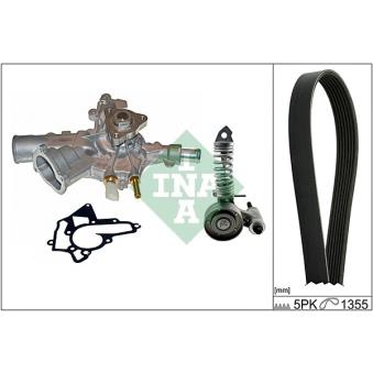 Pompe à eau+Jeu de courroie trapézoïdale à nervures INA OEM 1340630 Pompe à eau+Jeu de courroie trapézoïdale à nervures INA OEM 1340630