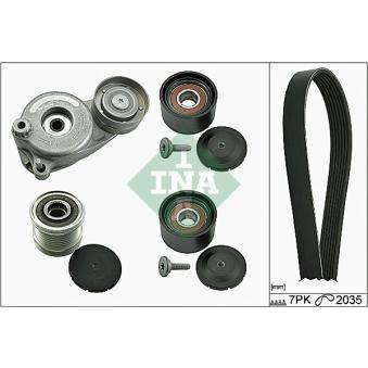 Jeu de courroies trapézoïdales à nervures INA OEM 04891587aa Jeu de courroies trapézoïdales à nervures INA OEM 04891587aa