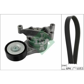 Jeu de courroies trapézoïdales à nervures INA 529 0052 10 pour AUDI TT 2.0 quattro - 265cv