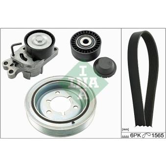 Jeu de courroies trapézoïdales à nervures INA OEM 1611422980