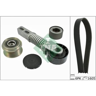 Jeu de courroies trapézoïdales à nervures INA OEM 8200107686 Jeu de courroies trapézoïdales à nervures INA OEM 8200107686