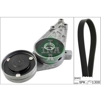 Jeu de courroies trapézoïdales à nervures INA 529 0096 10 pour VOLKSWAGEN PASSAT 2.0 - 120cv