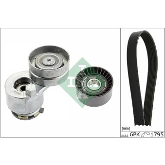 Jeu de courroies trapézoïdales à nervures INA [529 0124 10]