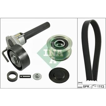 Jeu de courroies trapézoïdales à nervures INA 529 0125 10